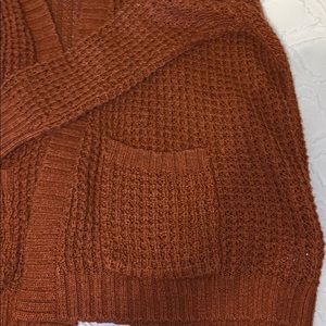 Mossimo Supply Co. Sweaters - Burnt Orange Knit Cardigan Mossimo Supply Co. Sweaters - Burnt Orange Knit Cardigan